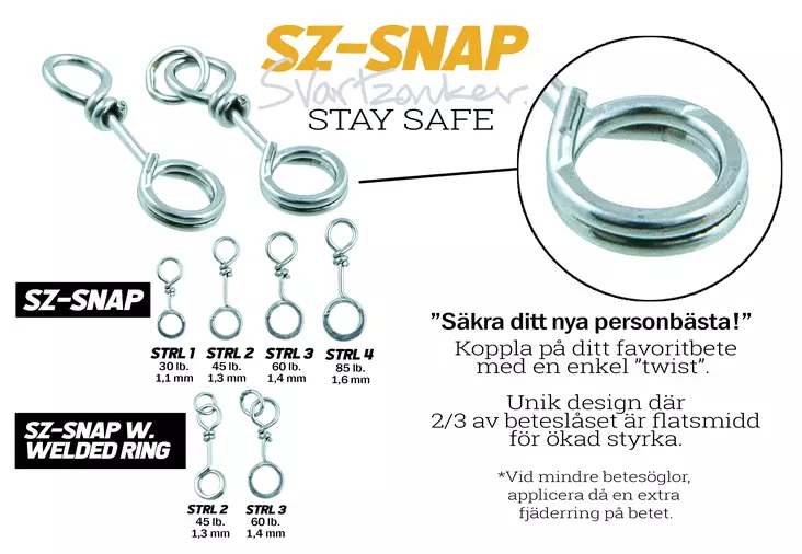 Svartzonker Snap 10kpl - Karabiner und Wirbel - 7340031012577 - 1
