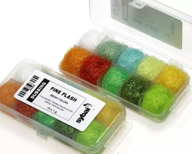 Sybai Fine Flash Dubbing Box Bright Colo - Dubbings - 8595687308447 - 1