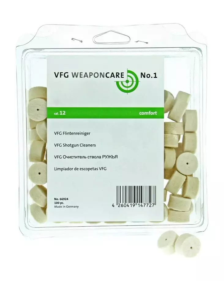 VFG 12cal Puhdistustulppa 100kpl - Sonstige Waffenpflegeprodukte - 4260419147727 - 1