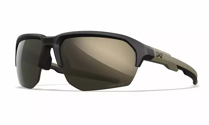 Wiley X WX Jakl Captivate Tungsten Mirror Grey - Matte Black/Tan - Schießbrillen - 712316091497 - 1