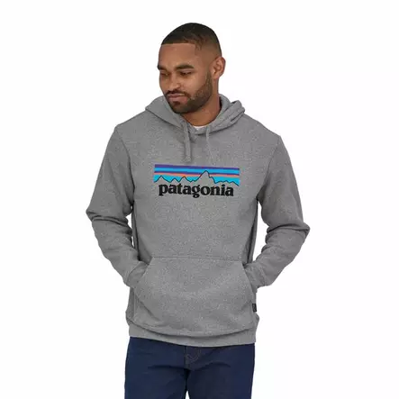 Patagonia P-6 Logo Uprisal Hoody Gravel Heather - Sweatshirts - 194187655808 - 2