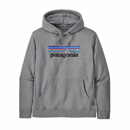 Patagonia P-6 Logo Uprisal Hoody Gravel Heather - Sweatshirts - 194187655808 - 1