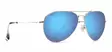 Maui Jim Mavericks - Silver Titanium Frame with Blue Hawaii Lens - Kunststofflinsen - 603429035648 - 1