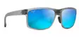 Maui Jim Pokowai Arch - Trans Matte Grey Frame with Blue Hawaii Lens - Kunststofflinsen - 603429050498 - 1