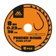 Mikado Feeder Bomb Rig Push Stop Barbless Mono 38cm - Gebundene Haken - 5900637104988 - 1