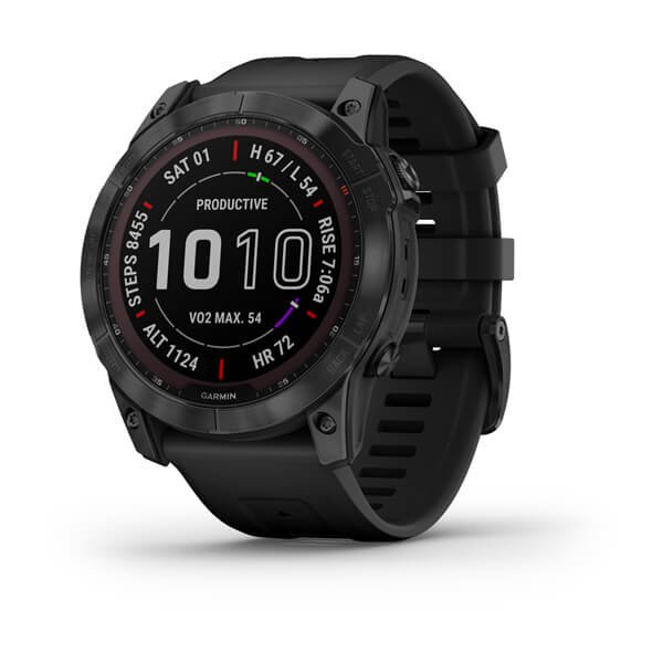 Garmin Fenix 7X Sapphire Solar Black DLC Titanium with Black Band - GPS-Geräte und Wearables - 753759278328 - 1