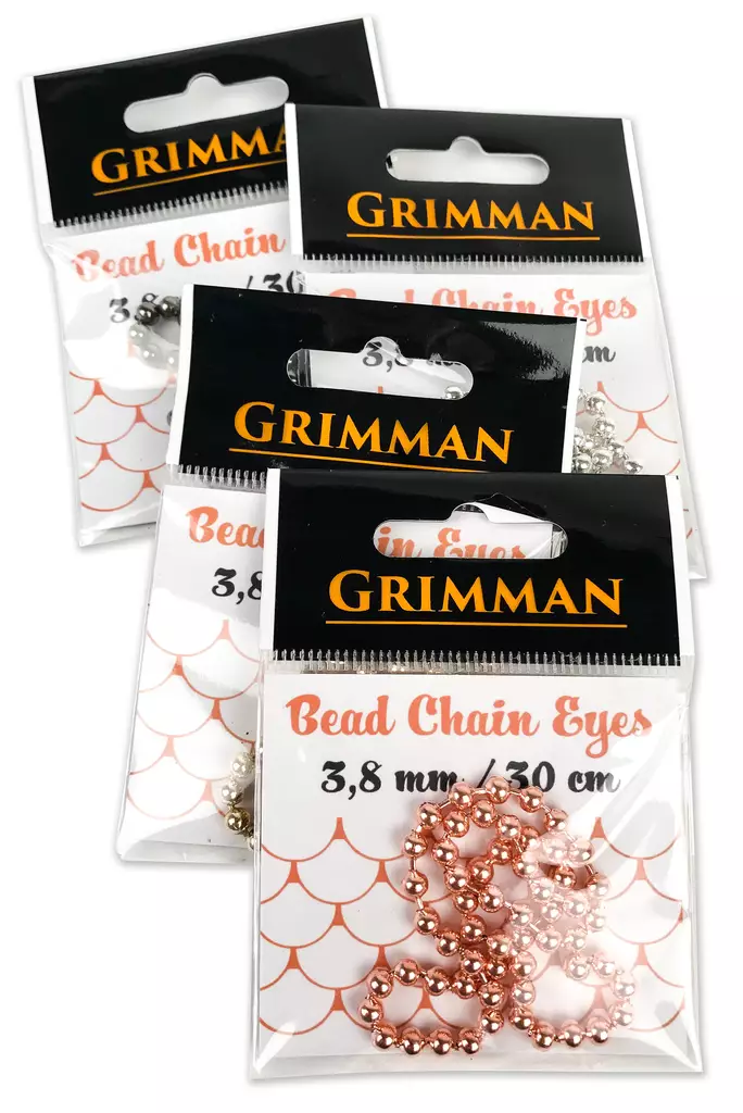 Grimman Bead Chain Eyes 3,8mm Metallic - Beschwerte Augen - 11808018 - 1