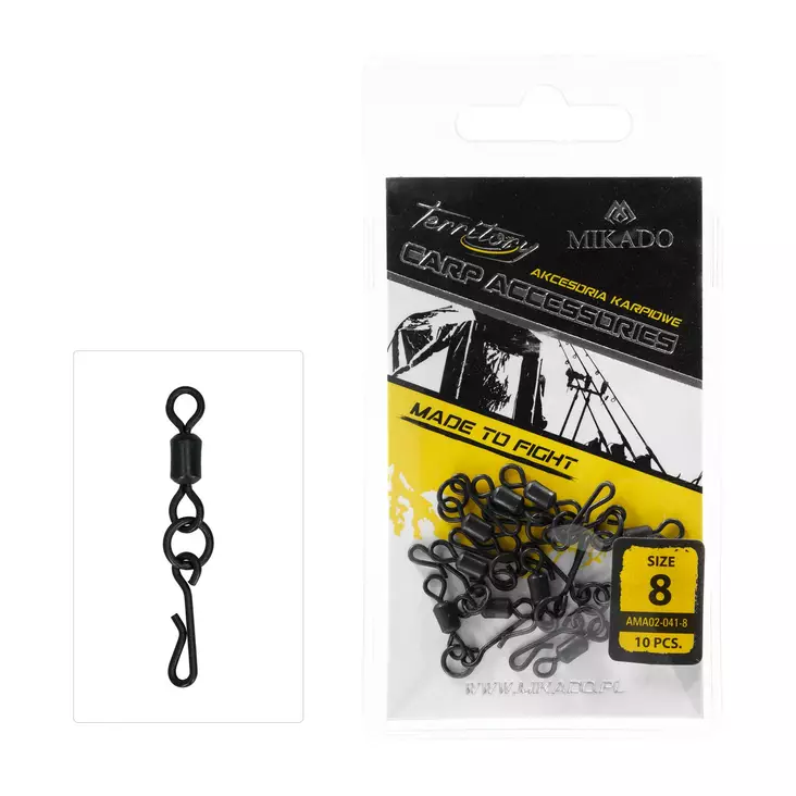 Mikado Quick Change Swivel with Snap #8 - Wirbel, Ringe & Quick Links - 5900637686118 - 1