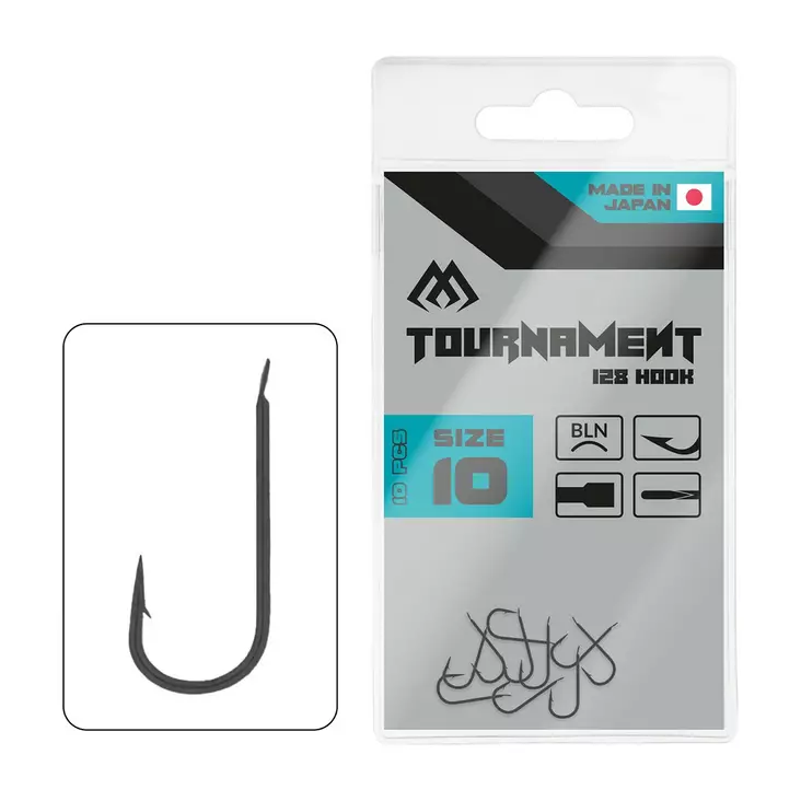 Mikado Tournament 128 Hook Black Nickel - Öhr- & Plättchenhaken - 5900637173618 - 1