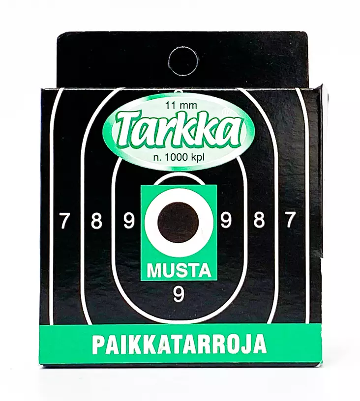 Tarkka Paikkatarra 11mm Musta - Schießaufkleber - 6410362412108 - 1