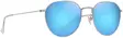 Maui Jim Kauwela - Shiny Silver Frame with Blue Hawaii Lens - Kunststofflinsen - 603429084349 - 1