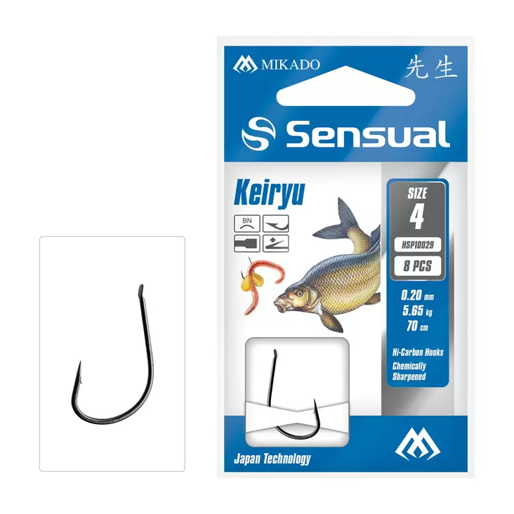 Mikado Sensual Keiryu Snelled Hooks 70cm - Gebundene Haken - 5900637062769 - 1