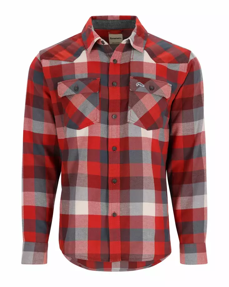 Simms Santee Shirt Auburn Red Slate Buffalo Check - Hemden - 694264625569 - 1