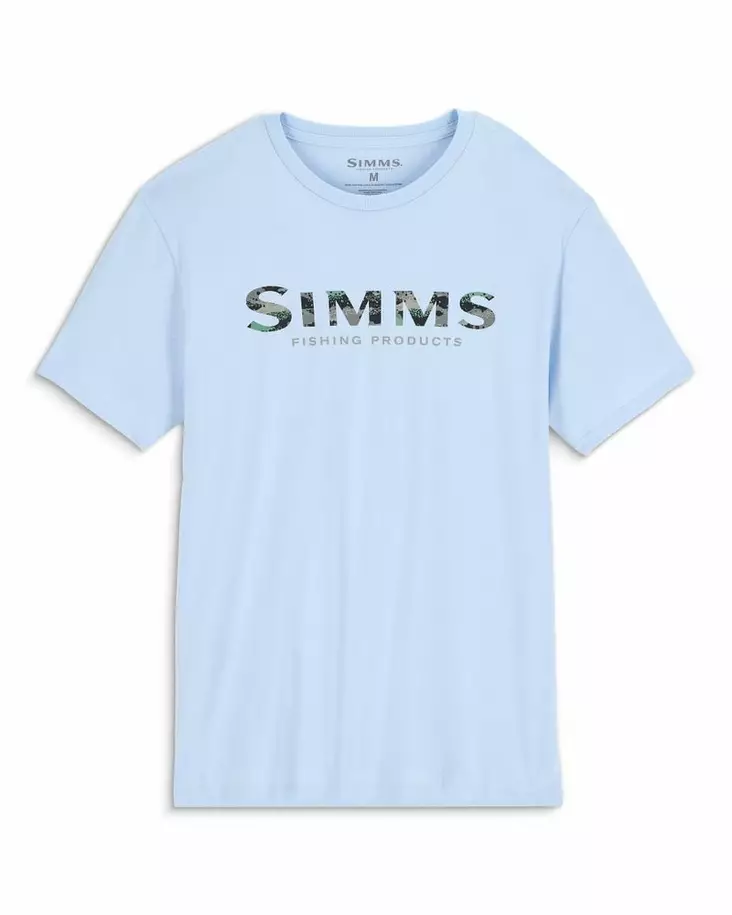 Simms Shroud Fill Logo T-Shirt Sky Blue - Herren-T-Shirts - 694264699829 - 2