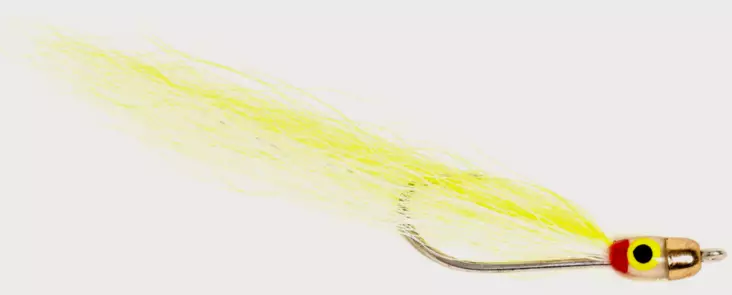 Jiggy Fly Chartreuse/White #6 - Streamer - 7033841044059 - 1