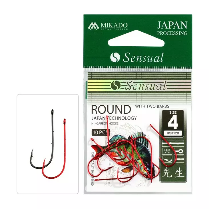 Mikado Sensual Round with Barbs Red - Öhr- & Plättchenhaken - 5900637710059 - 1