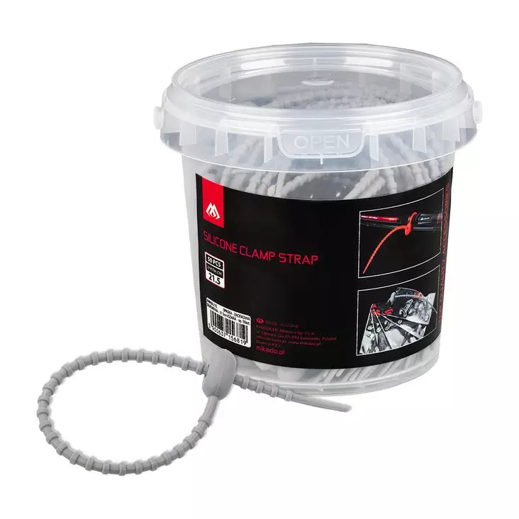 Mikado Silicone Clamp Strap 21,5cm Grey - Rutenschutz, Rutenbänder & Ersatzteile - 5900637156819 - 1
