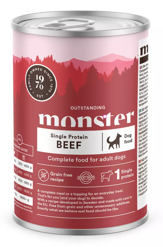 Monster Dog Adult Single Beef 400g - Monster - 7350040124369 - 1