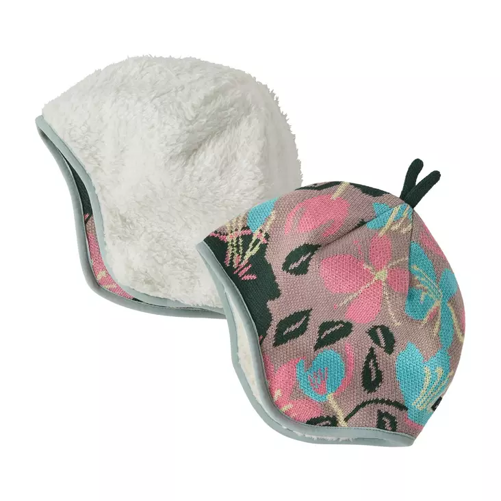 Patagonia Baby Reversible Beanie Hopes and Blooms: Fuzzy Mauve - Mützen - 198077946649 - 1