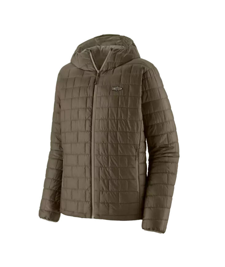 Patagonia M´s Nano Puff Fitz Roy Trout Hoody Basin Green - Isolierte Jacken - 198077930839 - 1