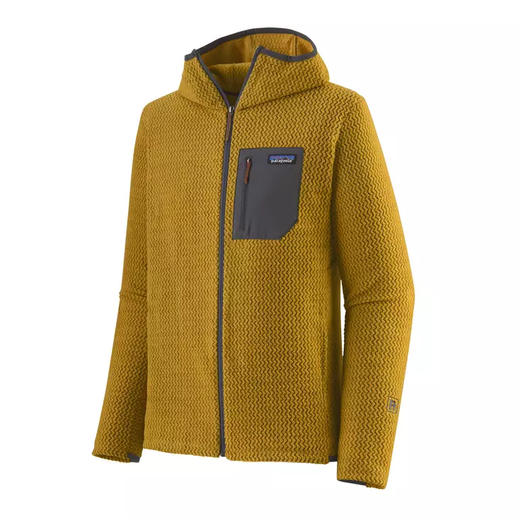 Patagonia Ms R1 Air Full-Zip Hoody Cosmic Gold - Fleece-Hemden - 195699960879 - 1