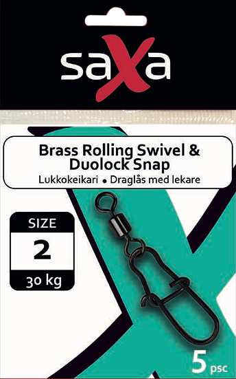 Saxa Rolling Swivel & Duolock Snap - Karabiner und Wirbel - 6438407000349 - 1