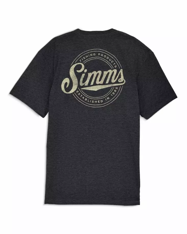 Simms Circle Lockup T-Shirt Charcoal Heather - Herren-T-Shirts - 694264711699 - 1