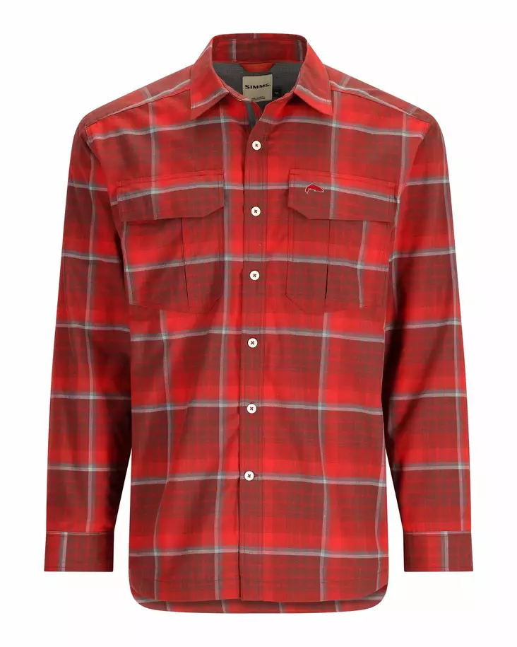 Simms ColdWeather Shirt Cutty Red Asym Ombre Plaid - Hemden - 694264624319 - 1