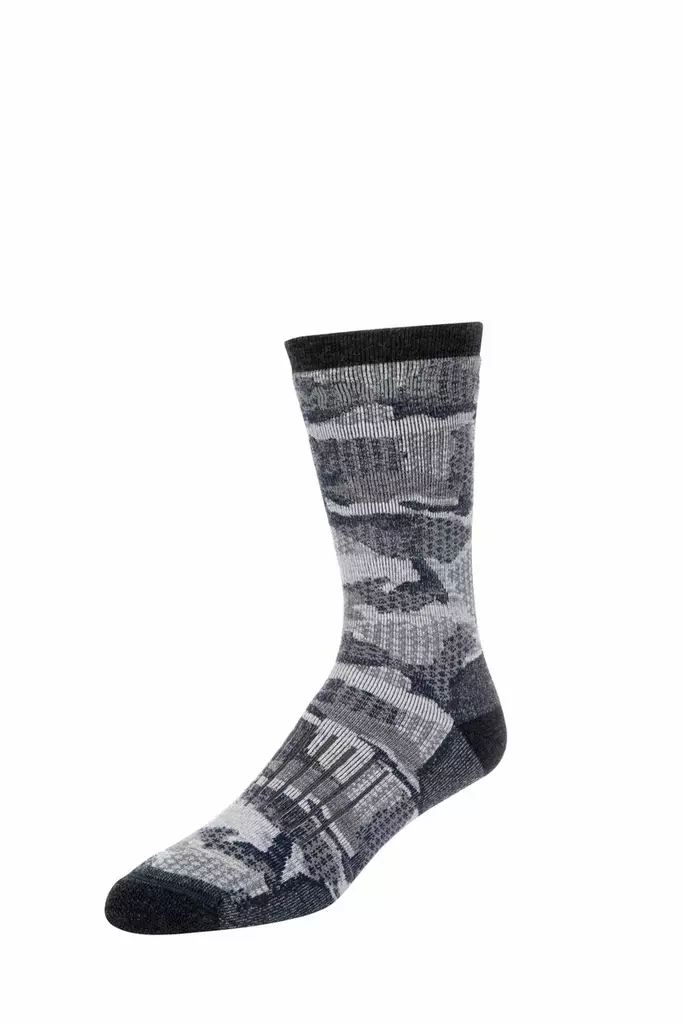 Simms Women's Merino Midweight Hiker Sock Hex Flo Camo Admiral - Socken und Buff - 694264504529 - 2