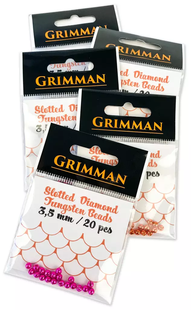 Grimman Slotted Diamond Tungsten 3,0mm - Wolframperlen - 11808020B - 2