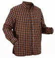 Nordhunt Sermen Flannel Shirt Navy / Tobacco Check - Hemden - NH600224-259-S - 1