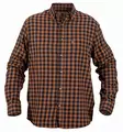 Nordhunt Sermen Flannel Shirt Navy / Tobacco Check - Hemden - NH600224-259-S - 2