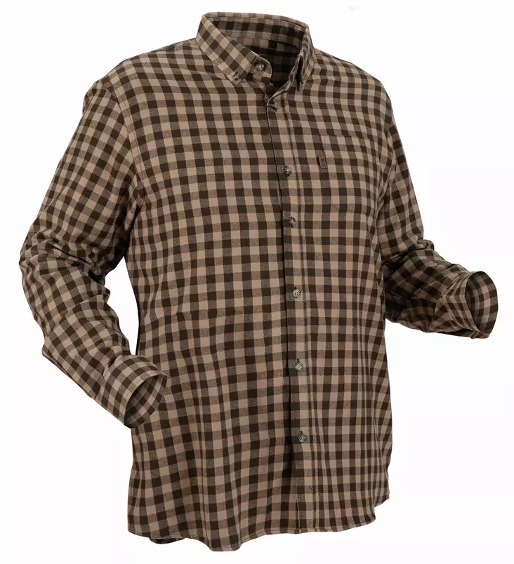 Nordhunt Sermen Flannel Shirt Olive / Sand Check - Hemden - NH600224-276-S - 1