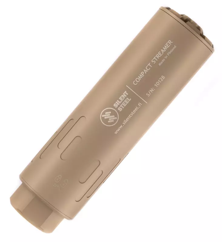 Silent Steel Compact Flow Streamer 5,56 Magpul FDE - Schalldämpfer für AR-15 - CST556FDE-SS - 1