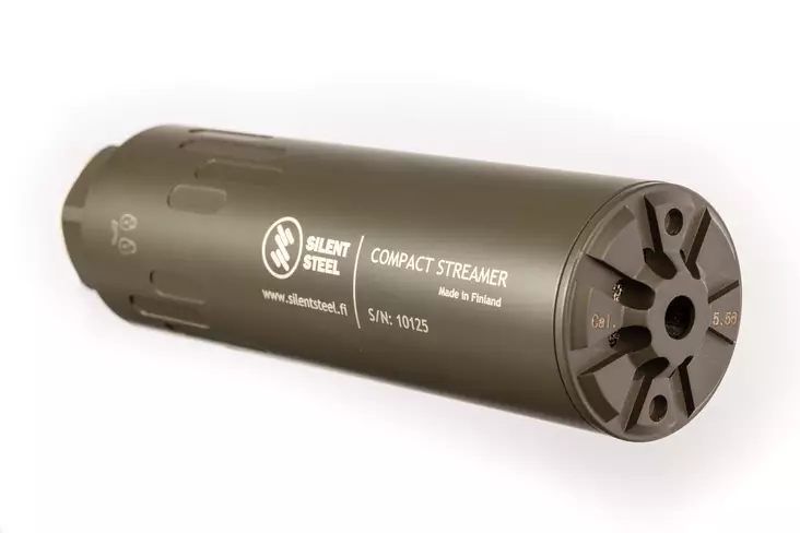 Silent Steel Compact Flow Streamer 5,56 Magpul OD Green - Schalldämpfer für AR-15 - CST556ODG-SS - 2