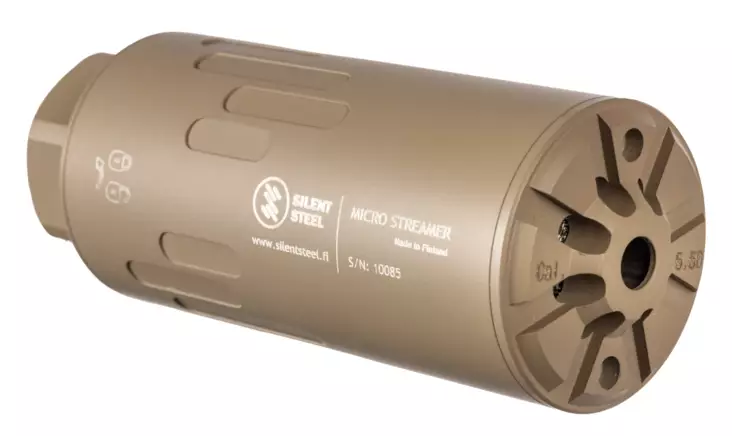 Silent Steel Micro Flow Streamer 5,56 Magpul FDE - Schalldämpfer für AR-15 - MST556FDE-SS - 2