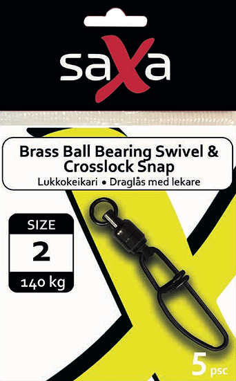 Saxa Brass Ball Bearing Swivel & Crosslo - Karabiner und Wirbel - BrassBallBearingSw - 1